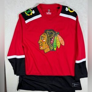 NHL Chicago Blackhawks Patrick Kane Red Jersey with Black and White Official